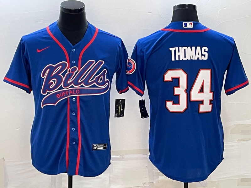Men's Buffalo Bills Thurman Thomas #34 Royal Jersey Joint Edition